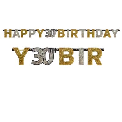 Prismatic 30th Birthday Banner - Sparkling Celebration