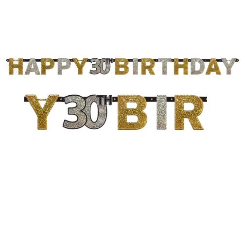 Prismatic 30th Birthday Banner - Sparkling Celebration