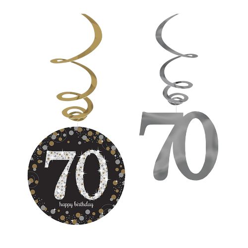 Sparkling Celebration 70 Value Pack Foil Swirl Decorations – 12ct