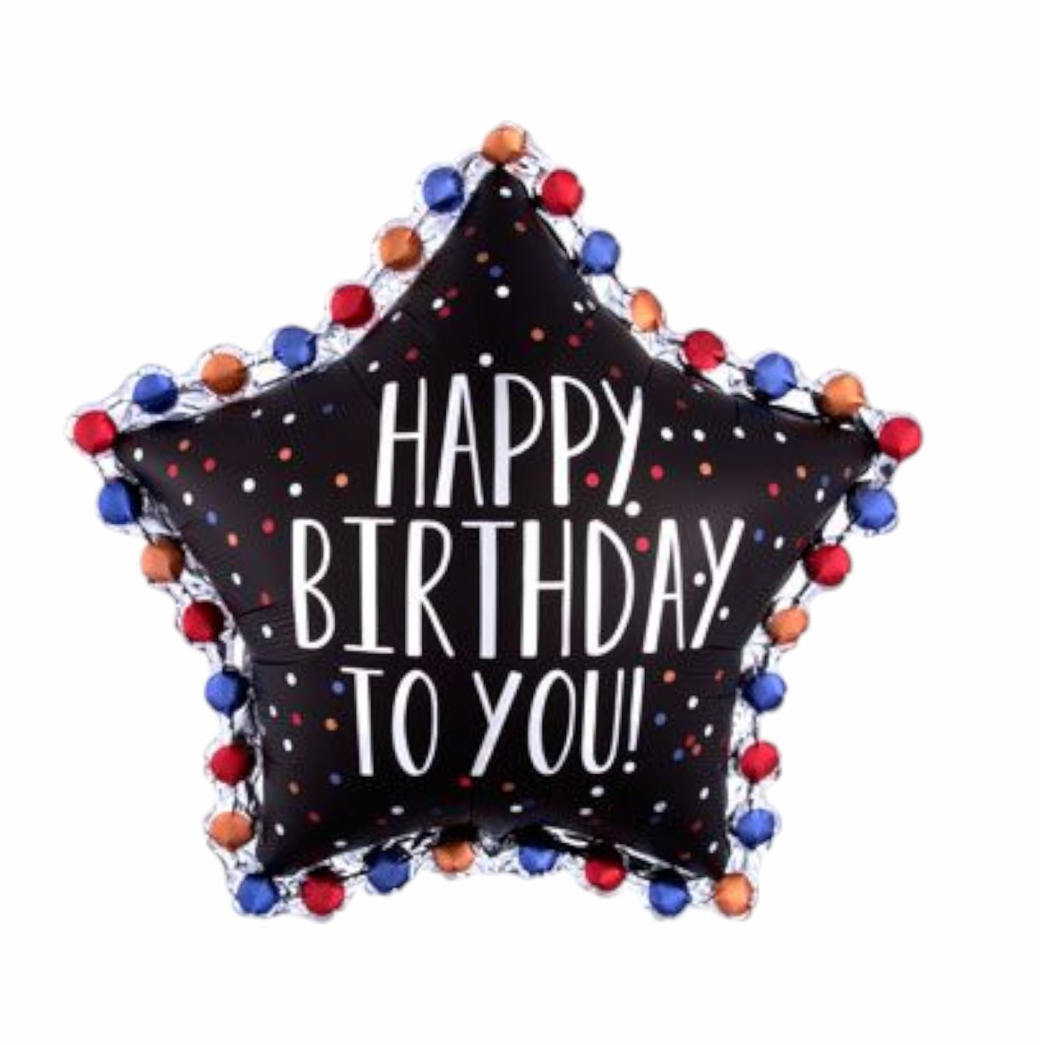 Large Shape" Happy Birthday to you !" Satin Star Foil Balloon – 34"