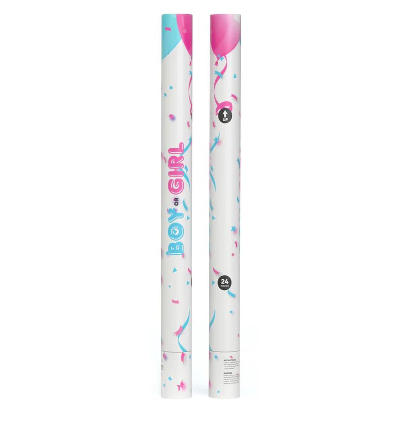 Giant Gender Reveal Powder Cannon – 24", Color: Pink