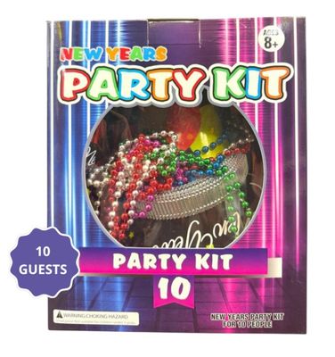 Multicolor New Year Party Kit for 10 Guests