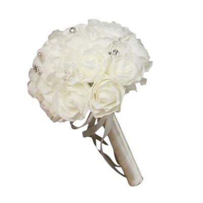 9" Foam Roses Bouquet with Rhinestones – 18 Roses, 1 Pc/Pack