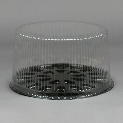 12" PVC Cake Container with 7" H Wavy Lid