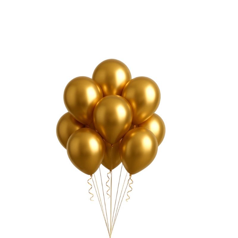 Gold Latex Balloons Packaged –  (Multiple Sizes Available), INFLATION: UN-filled, Size &amp; Qty: 5"-50ct