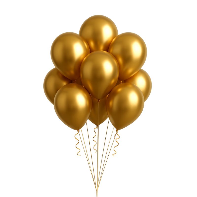 12" Latex Balloons – Gold, 72ct per Bag