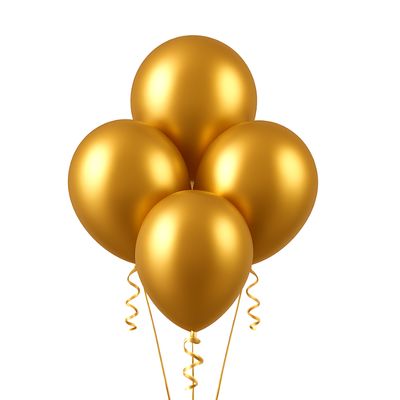 18" Latex Balloons – Gold, 4ct per Bag