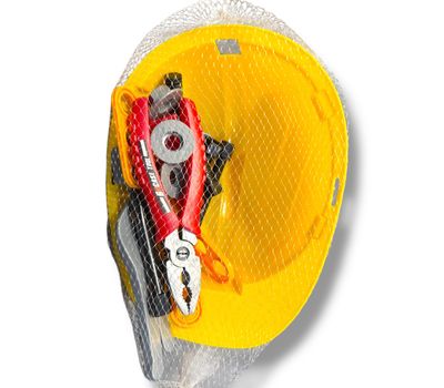 Plastic Construction Hat with Tools Toy – Kids Play Set (Ages 3+)