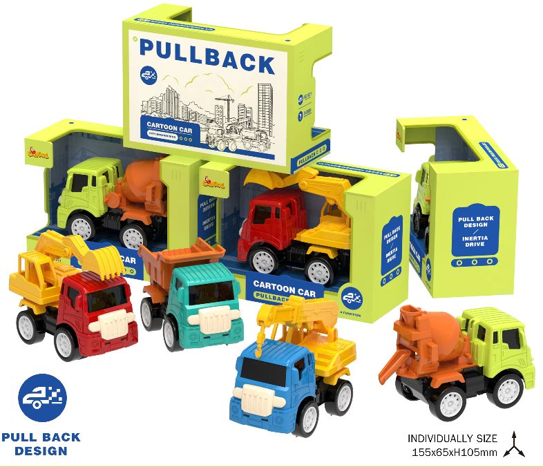 Construction Pullback Truck Toy – Assorted Designs