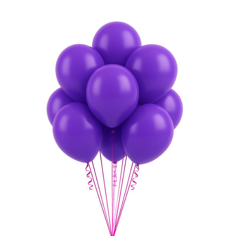 12" Latex Balloons – Purple, 72ct per Bag