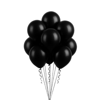 9" Latex Balloons – Black, 20ct per Bag