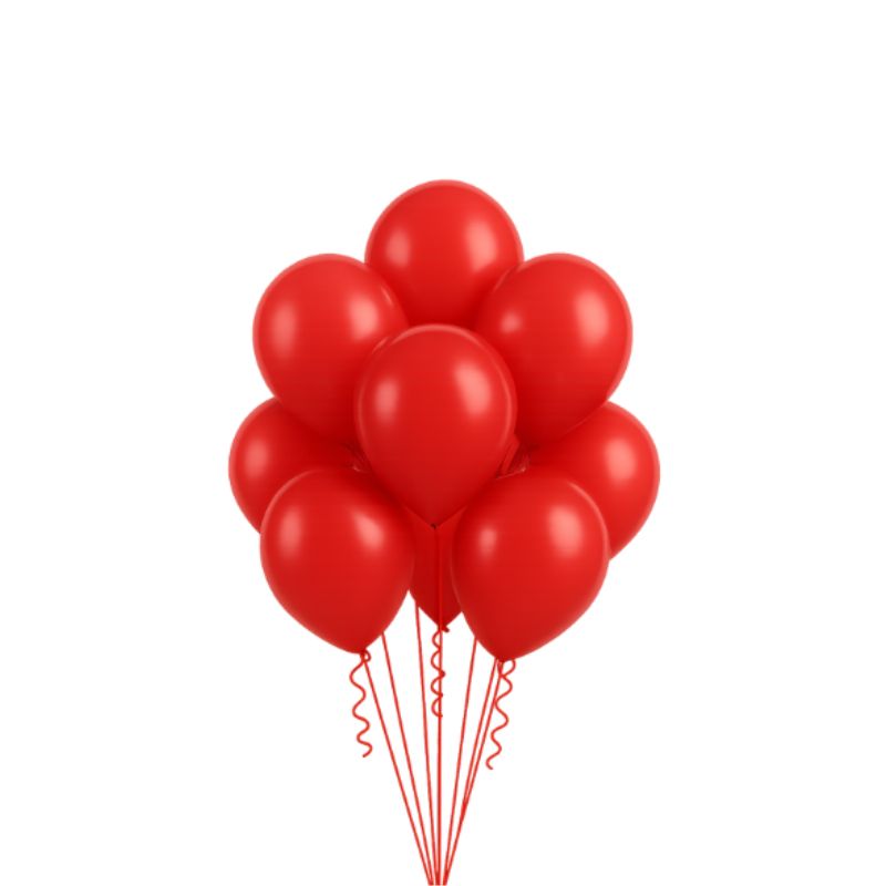 Latex Balloons Packaged – Red (Multiple Sizes Available), Size &amp; Qty: 5"-50ct