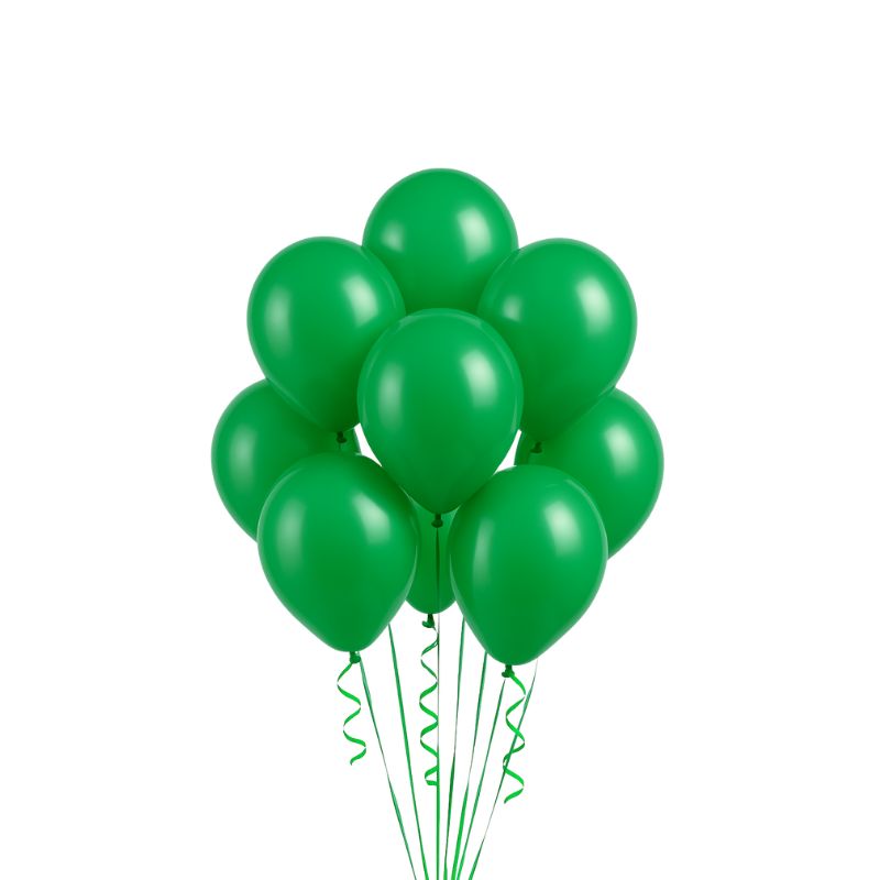 Latex Balloons Packaged – Festive Green (Multiple Sizes Available), Size &amp; Qty: 5"-50ct