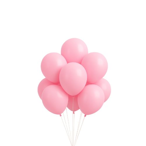 Latex Balloons Packaged – Pink (Multiple Sizes Available), Size &amp; Qty: 5"-50ct
