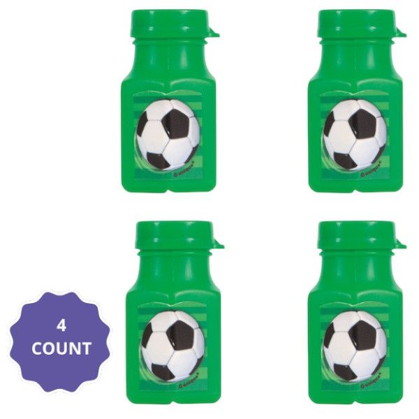 Soccer Mini Bubble Bottles – 4ct