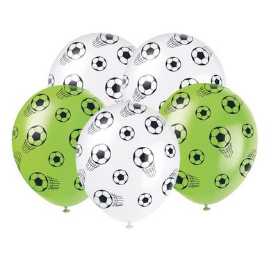 Soccer 12" Latex Balloons – 5ct (Un-inflated)