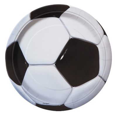 Soccer Round 7" Dessert Paper Plates  8ct