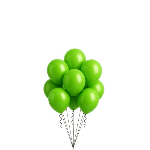Latex Balloons Packaged – Lime Green (Multiple Sizes Available), Size &amp; Qty: 5"-50ct