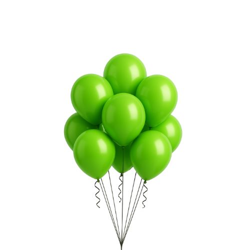 9" Latex Balloons – Lime Green, 20ct per Bag