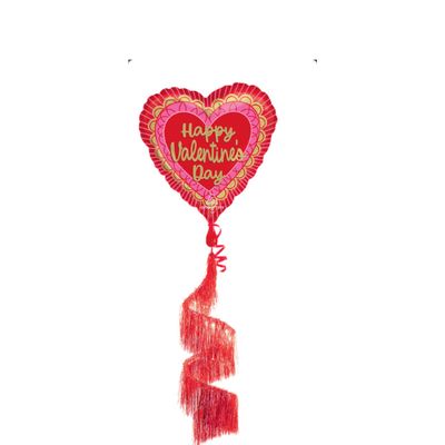 Airwalker Coil Tail HVD Scalloped Sweethearts Foil Balloon – 36" x 68"