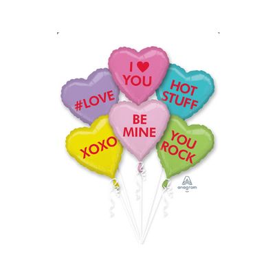 Candy Hearts Balloon Bouquet