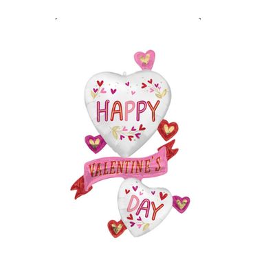 LRG SHP Satin HVD Botanical Traces – 49" (Multi-Balloon)