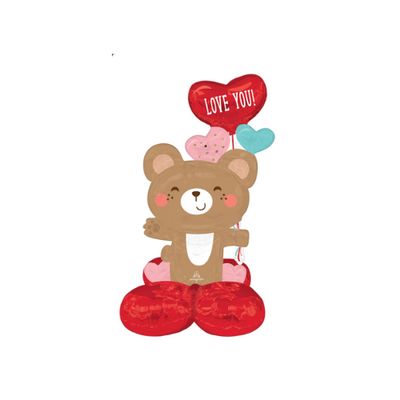 AirLoonz Jr. Love You Bear Hug Foil Balloon – 35"