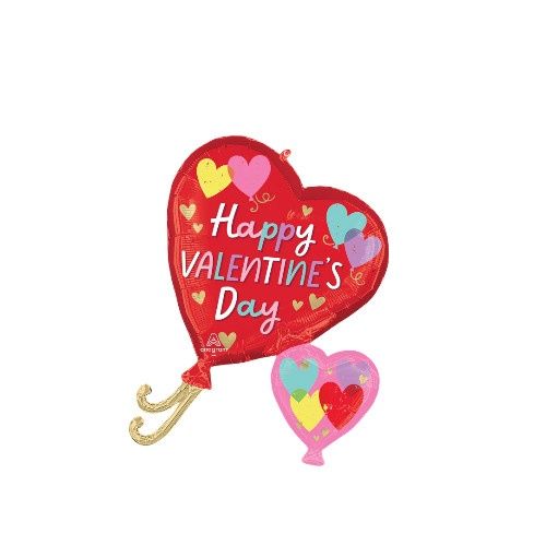 LRG SHP HVD Hearts on Hearts Foil Balloon – 29"