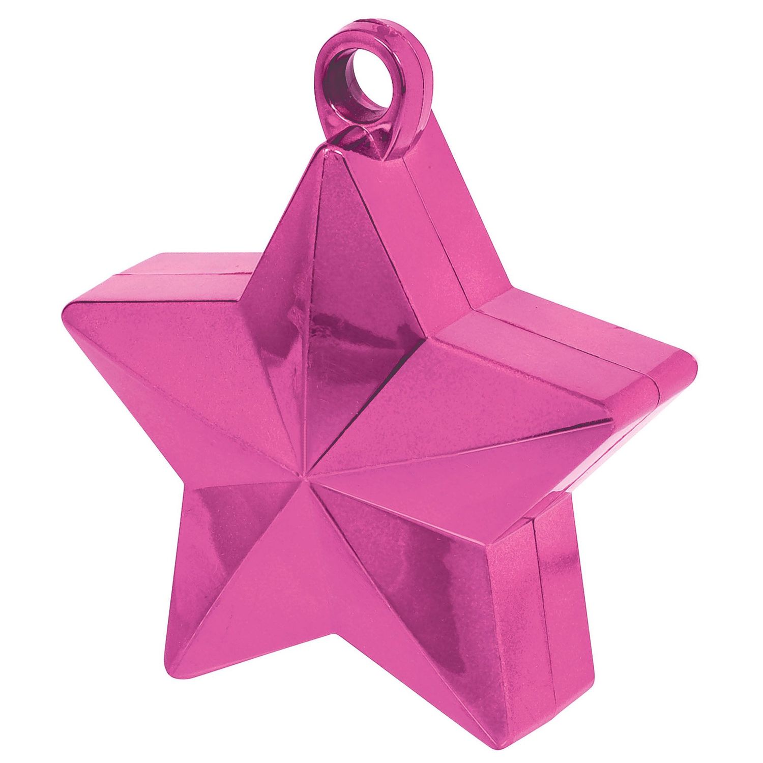 Star Shape Foil Balloon Weight – 6 oz, Color: Hot pink