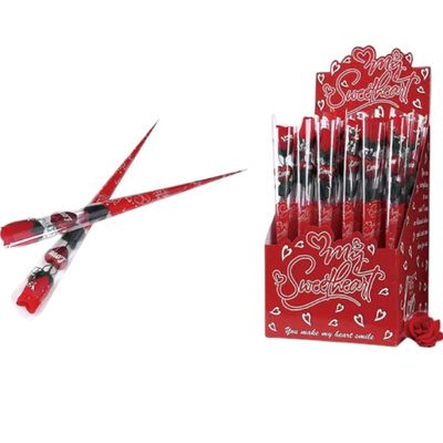 Valentine Red Soap Rose Flower Stem – 15.75"