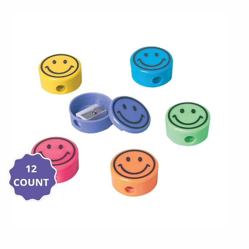 Smile Pencil Sharpener Value Pack Favors – 12ct