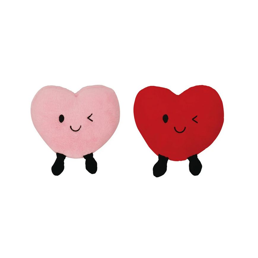 9.8" V‑Day Heart Plush – 2 Assorted Colors