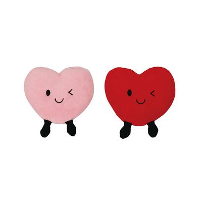 9.8" V‑Day Heart Plush – 2 Assorted Colors