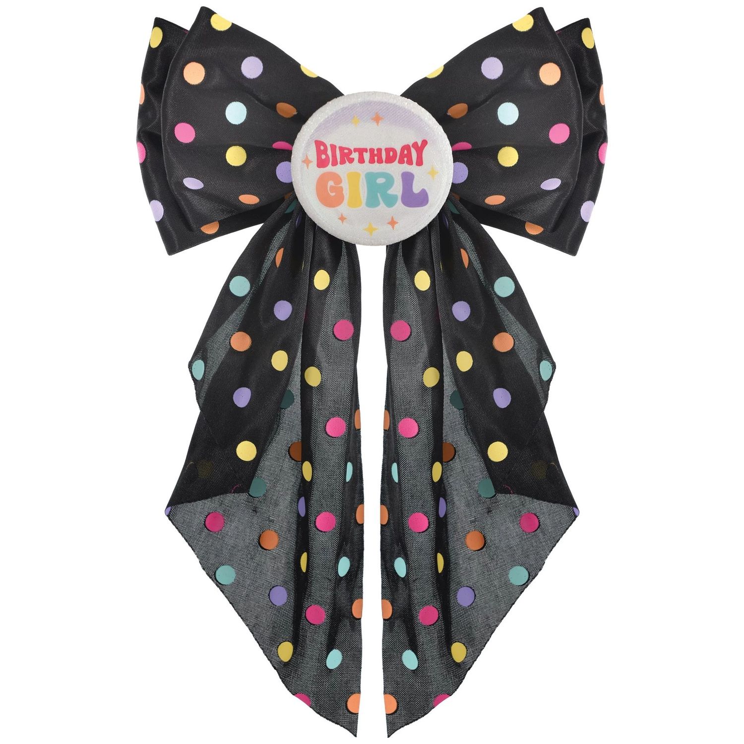 Happy Birthday Tween Girl Hair Bow – 8.85" H x 7.2" L