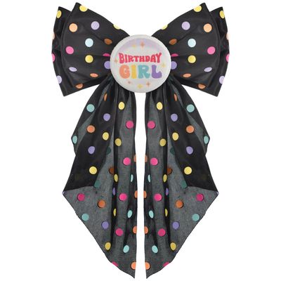Happy Birthday Tween Girl Hair Bow – 8.85" H x 7.2" L