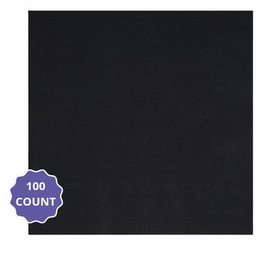 Black – Solid Color Luncheon Napkins (100ct)