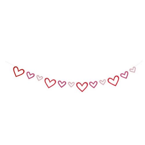 Glitter Cutout Heart Banner – 8 ft