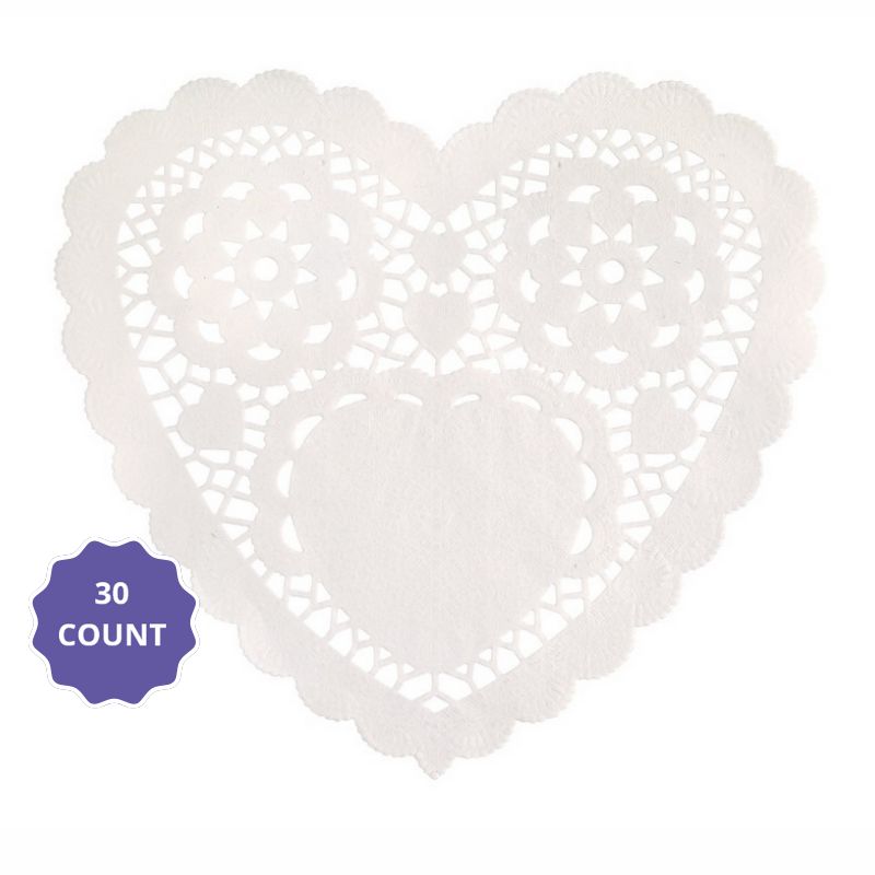 White Heart Doilies 6" – 30 Count