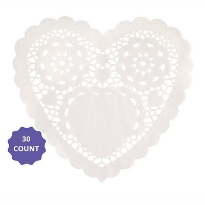 White Heart Doilies 6" – 30 Count