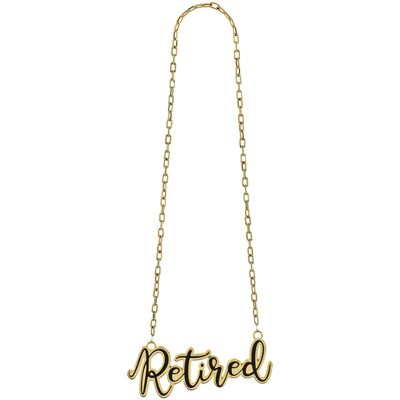 Officially Retired Necklace – 30" with Medallion (3" H x 7" W)