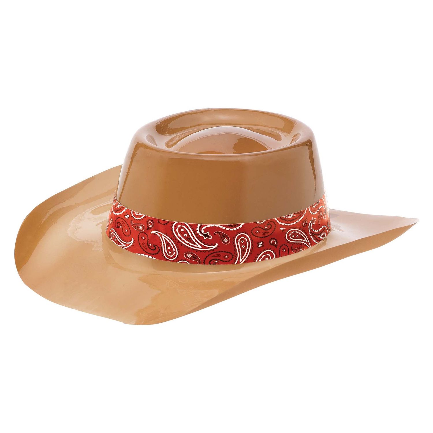 Bandana Plastic Cowboy Hat 13in long x 4in tall