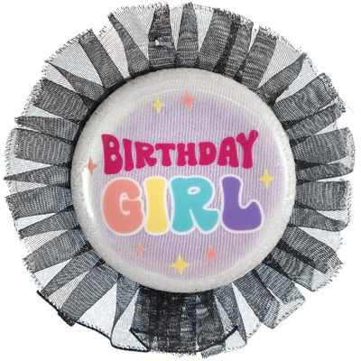 Birthday Girl Button Ribbon – 3.7"