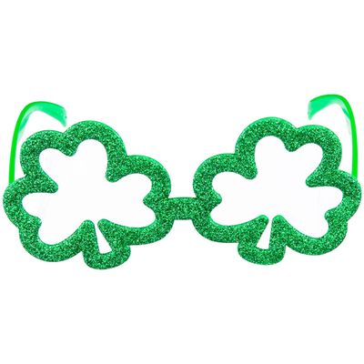 Glitter Shamrock Glasses