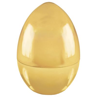 Large Gold Easter Egg 6 3/4in x 10in Plastic Egg