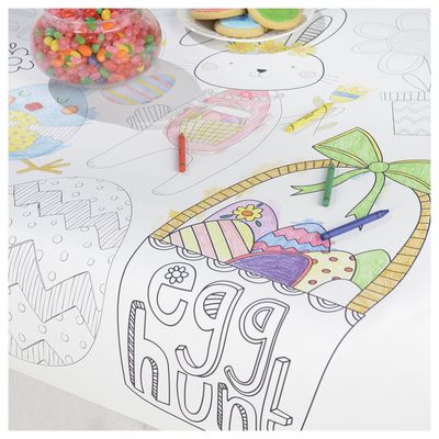 Easter Kids Coloring Paper Table Cover 48" x 36"