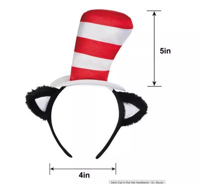 Satin Cat in the Hat Headband - Dr. Seuss