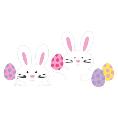 Easter Bunnies &amp; Eggs Yard Stakes 5ct