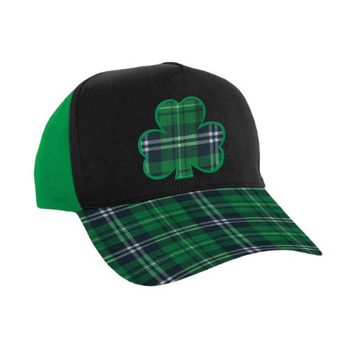 Shamrock Baseball Hat 7 1/2in x 5in Fabric Hat
