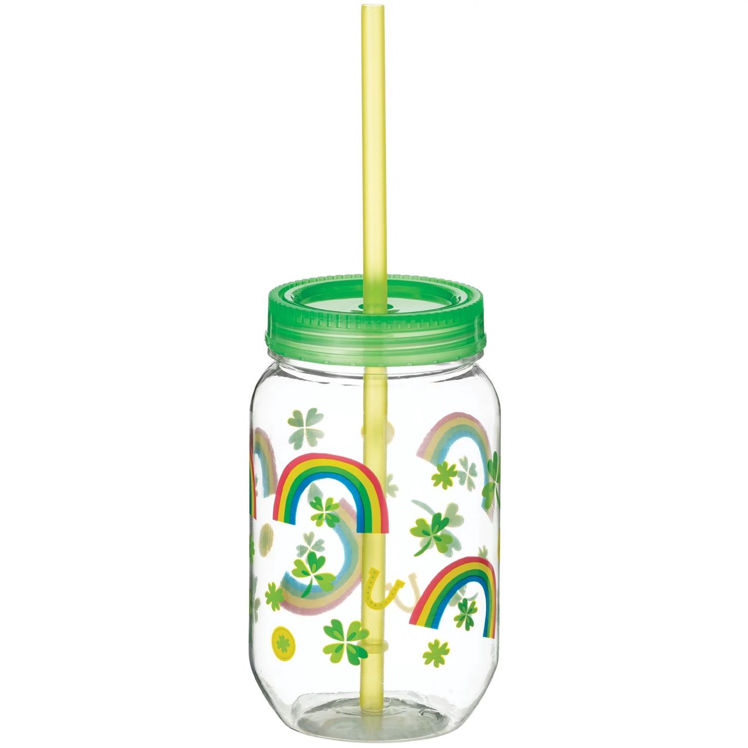 St. Patrick's Day Lucky Mason Jar Cup, 18.5oz