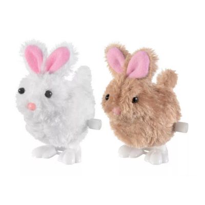 Wind-Up Easter Bunny 3 1/2in Fabric &amp; Plastic Toy